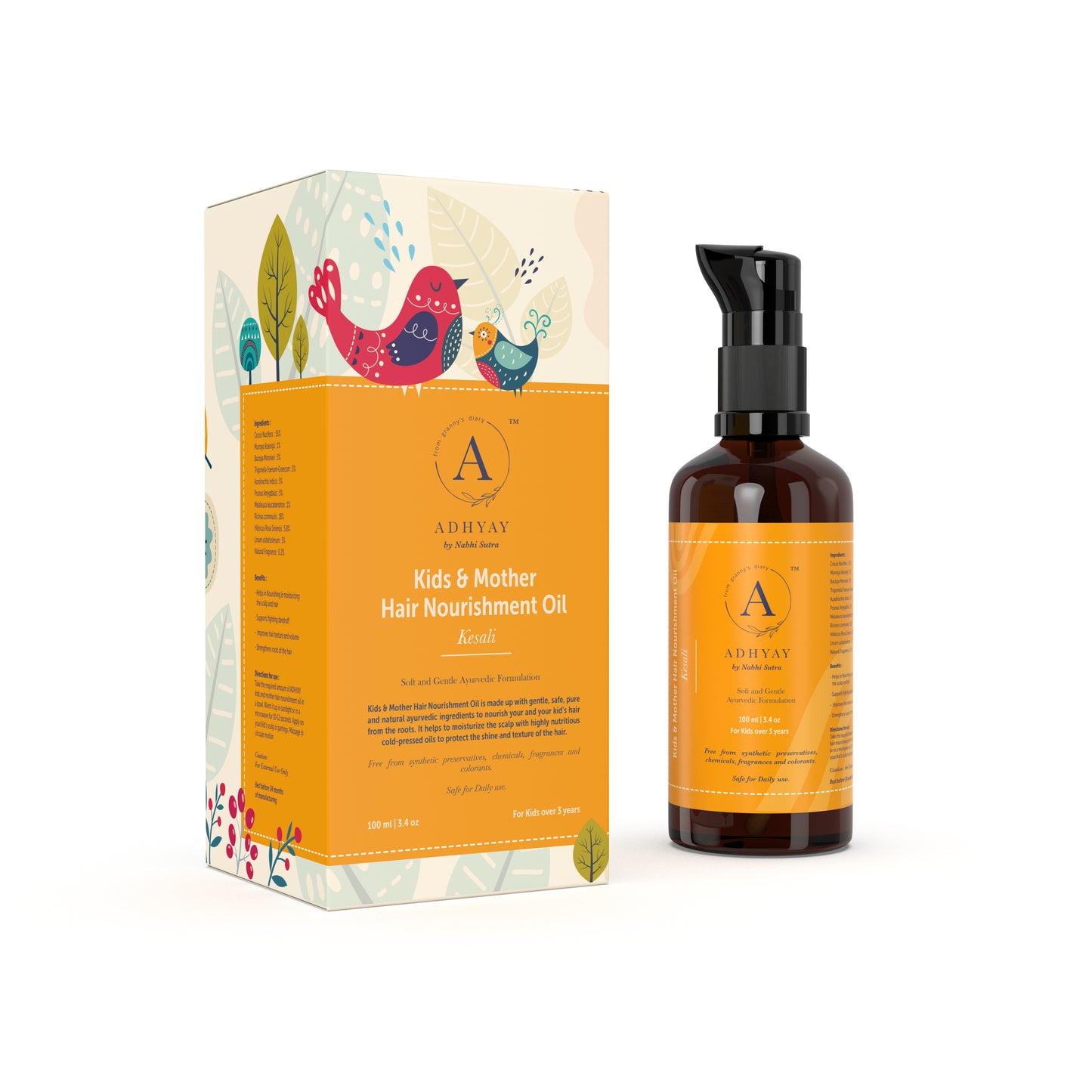 ADHYAY Kids & Mother Hair Nourishment Oil - Ayurveda