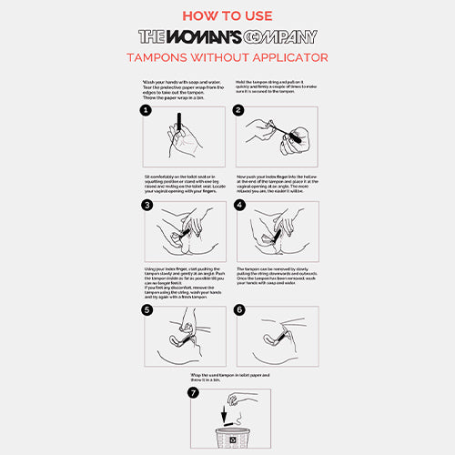 The Woman's Company Tampons without Applicator- Pack-18