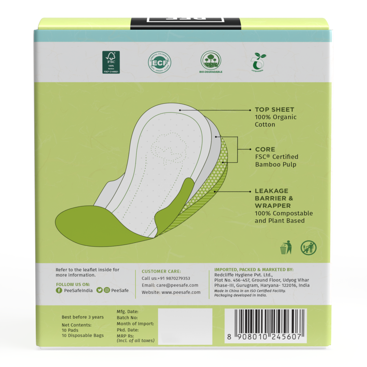 Biodegradable sales pee pads