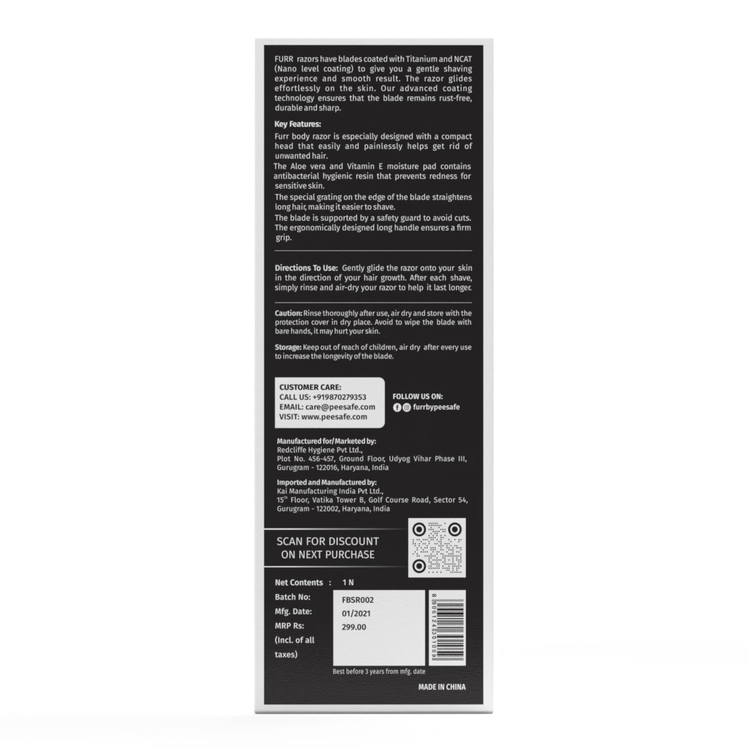 FURR By Pee Safe Body Shaving Razor (1N)