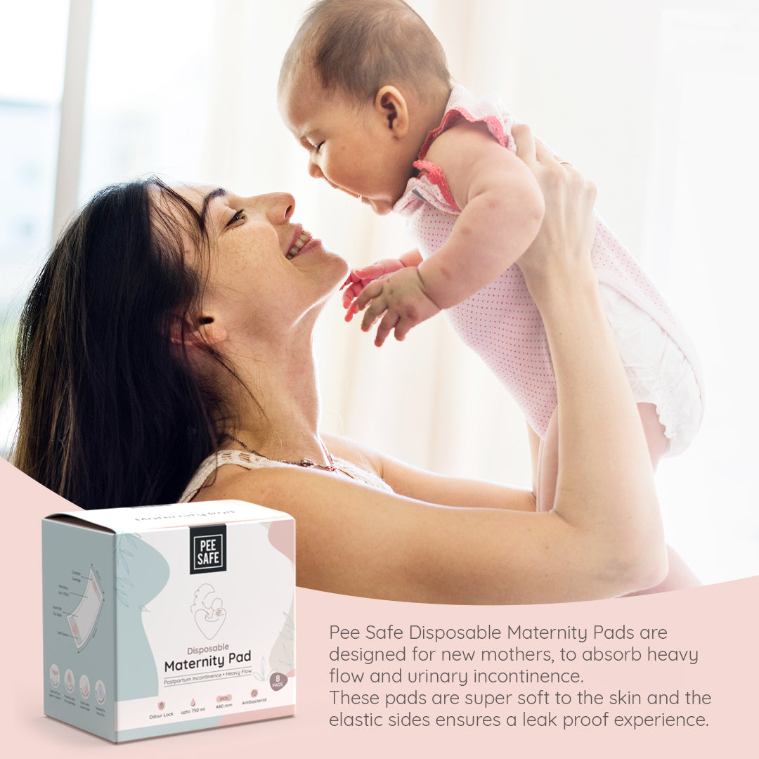 Pee Safe Disposable Maternity Pads ,480 mm (Pack of 8)