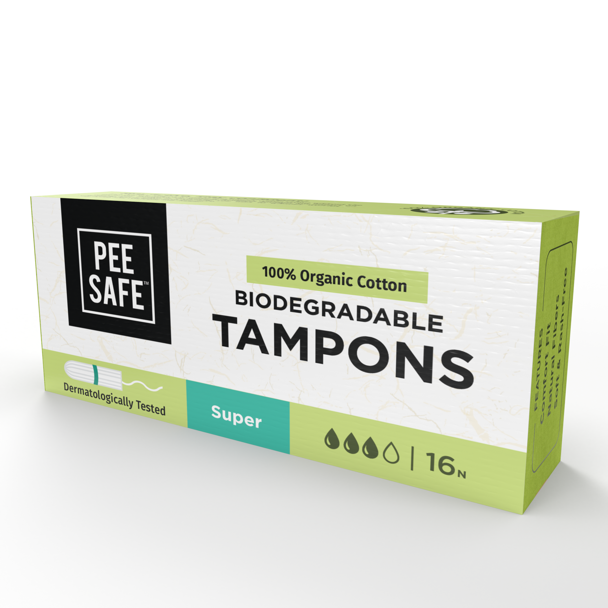 Pee Safe Organic Cotton Tampon Super OoWomaniya Store