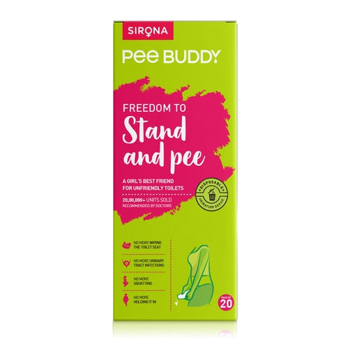 PeeBuddy Stand & Pee Disposable Female Urination Device - 20 Funnels, Help During Arthritis, Pregnancy & Road Trip, No More Squates