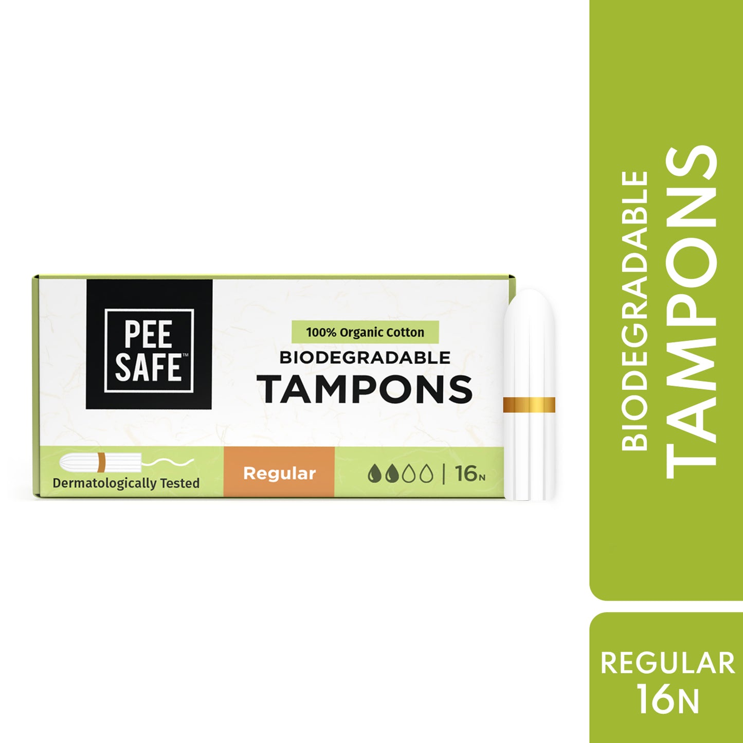 Pee Safe Organic Cotton Tampon (Regular)