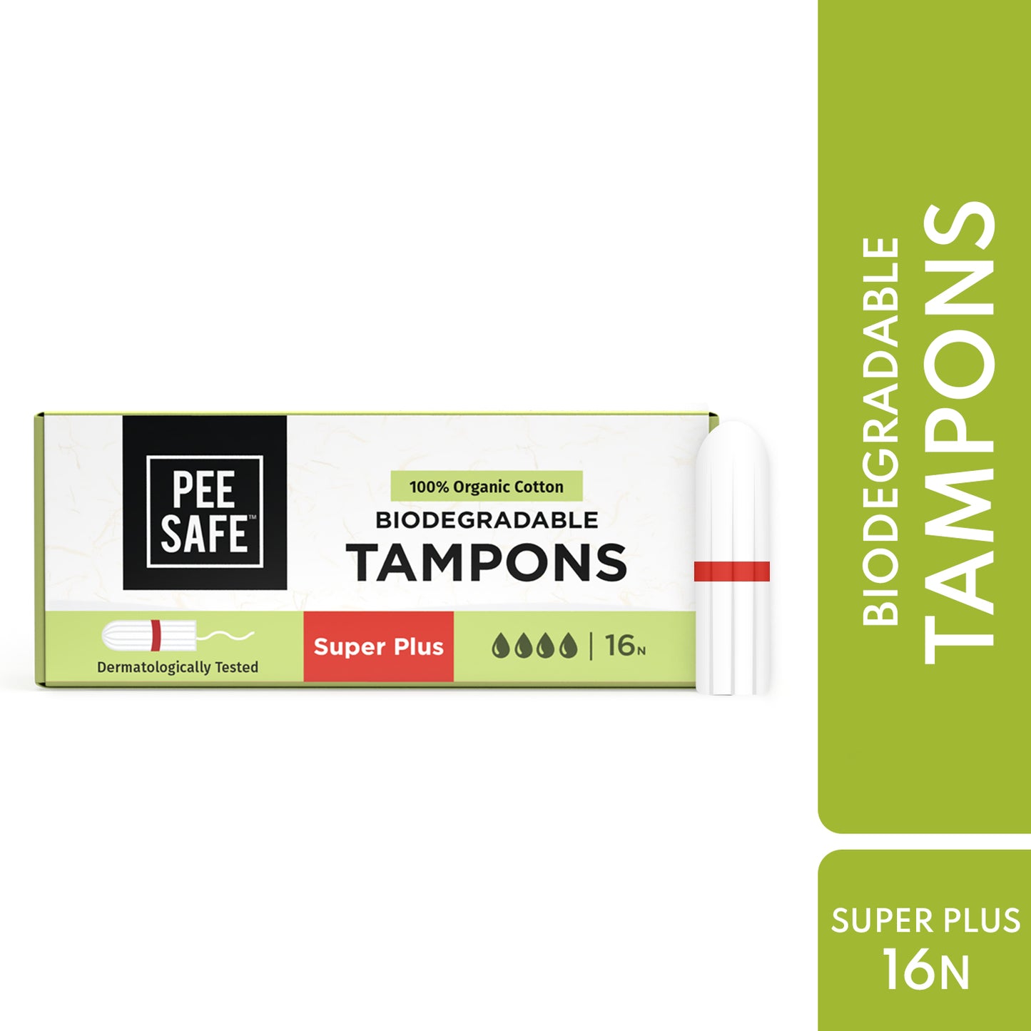 Pee Safe Organic Cotton Tampon (Super plus)