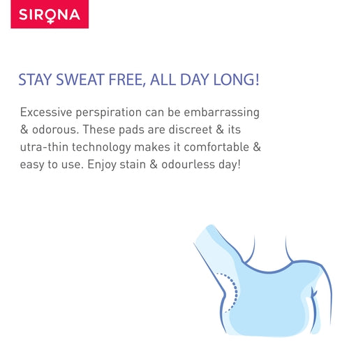 Sirona Under Arm Sweat Pads for Men and Women - 24 Pads