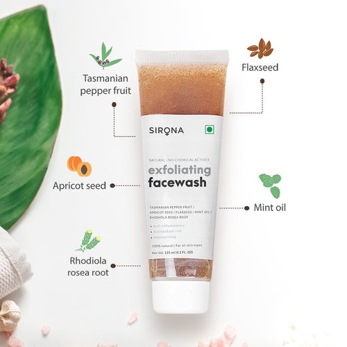 Sirona Natural Herbal Face Wash with 5 Magical Herbs - 125ml, To Help Reduce Blemishes, Fight Acne
