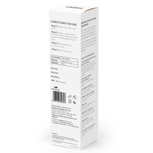 Sirona Natural Herbal Face Wash with 5 Magical Herbs - 125ml, To Help Reduce Blemishes, Fight Acne