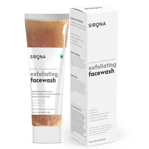 Sirona Natural Herbal Face Wash with 5 Magical Herbs - 125ml, To Help Reduce Blemishes, Fight Acne