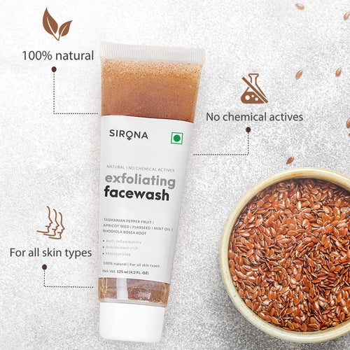 Sirona Natural Herbal Face Wash with 5 Magical Herbs - 125ml, To Help Reduce Blemishes, Fight Acne