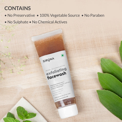 Sirona Natural Herbal Face Wash with 5 Magical Herbs - 125ml, To Help Reduce Blemishes, Fight Acne