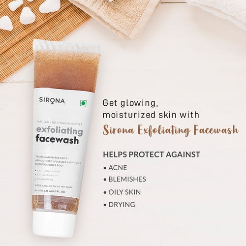 Sirona Natural Herbal Face Wash with 5 Magical Herbs - 125ml, To Help Reduce Blemishes, Fight Acne