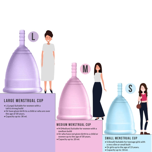 Sirona Reusable Menstrual Cup for Women - Medium Size, Ultra Soft, Odour and Rash Free, No Leakage, Protection for Up to 10-12 Hours, FDA Approved