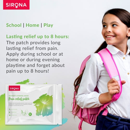 Sirona Herbal Period Pain Relief Patches - 5 Patches, Instant Relief from Menstrual Cramps, No Chemical Actives, No Side Effects