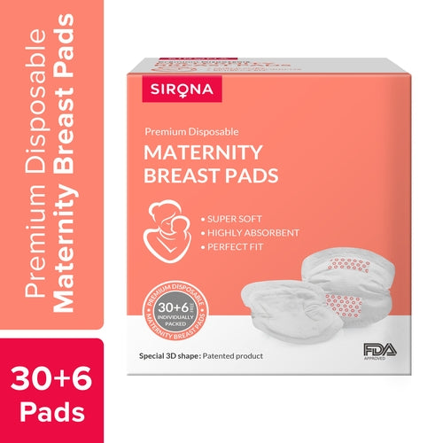 Sirona Antibacteria Disposable Maternity and Nursing Breast Pads - 36 Pads