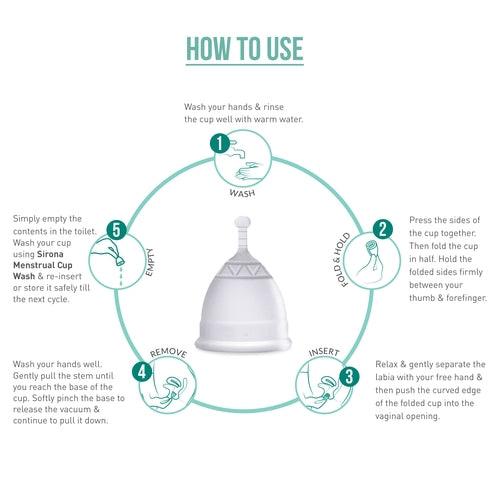 Sirona Reusable Menstrual Cup for Women - Small Size, Ultra Soft, Odour & Rash Free, No Leakage, Protection For Upto 10-12 Hours, FDA Approved