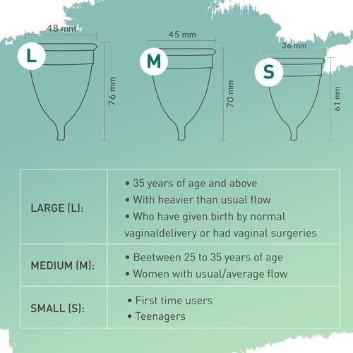 Sirona Reusable Menstrual Cup for Women - Small Size, Ultra Soft, Odour & Rash Free, No Leakage, Protection For Upto 10-12 Hours, FDA Approved
