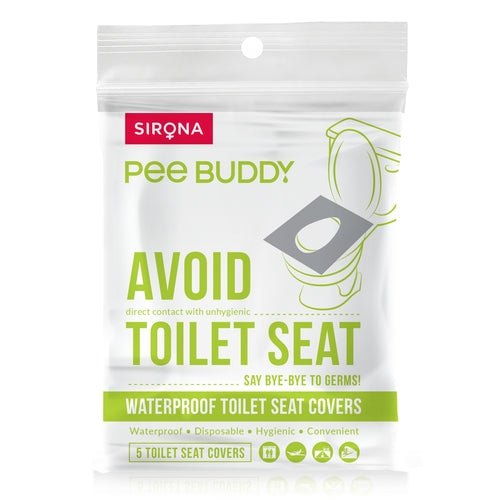 PeeBuddy Waterproof Toilet Seat Cover - 5 Toilet Sheets