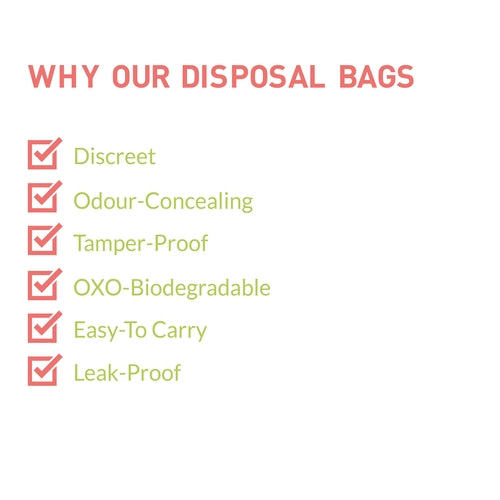 Sirona Sanitary and Diaper Disposal Bags- 75 Bags, for Discreet Disposal of Baby Diaper, Tampons, Sanitary Pads