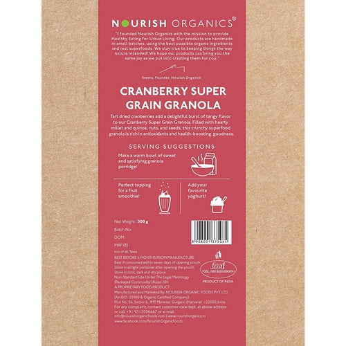 Nourish Organics Cranberry Super Grain Granola