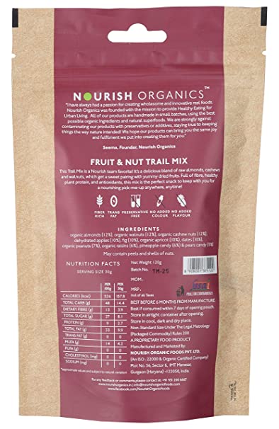 Nourish Organics Fruit & Nut Trail Mix