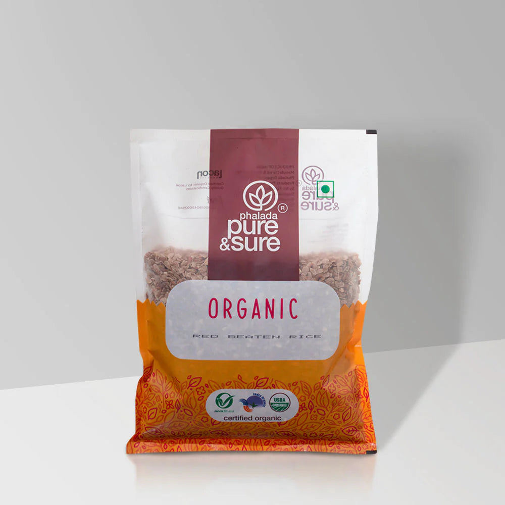 Pure and Sure - Organic Red Beaten Rice  (1 kg)