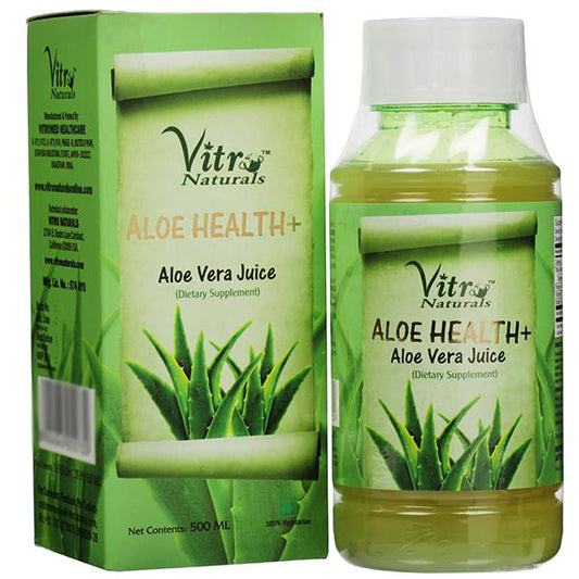 Vitro Naturals - Aloe Health+ - Aloe Vera Juice - Daily Overall Health Support (1L)