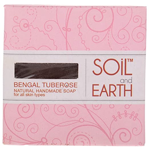 SOIL AND EARTH NATURAL HANDMADE SOAP - BENGAL TUBEROSE (Pack of 4)