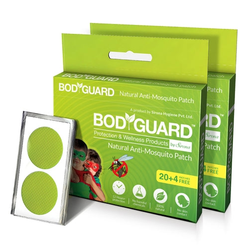 Bodyguard Natural Herbs Anti Mosquito Repellent Patches - 20 + 4 Patches