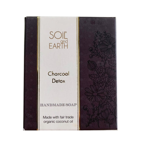 SOIL AND EARTH NATURAL HANDMADE SOAP - Active Charcoal (Pack of 4)