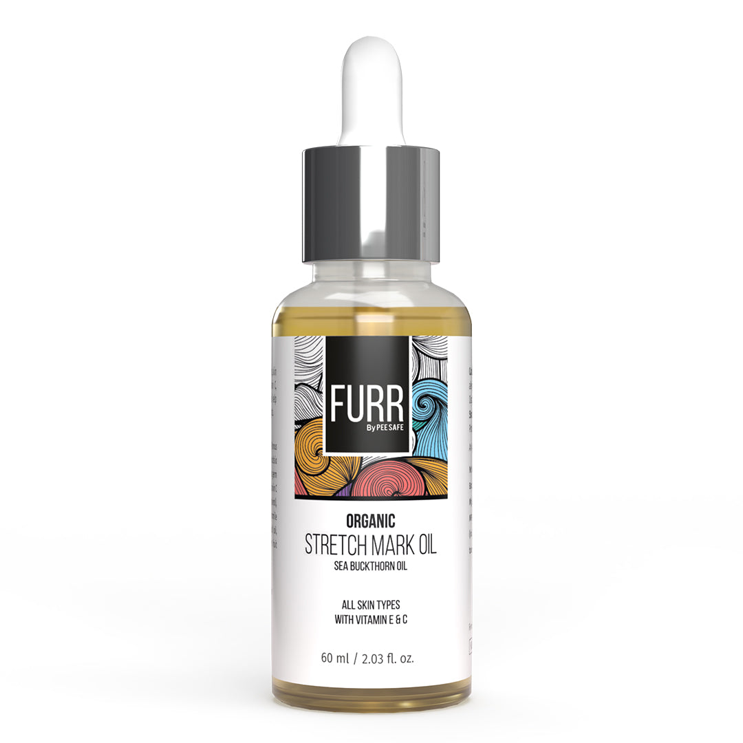 FURR By Pee Safe Organic Stretch Mark Oil with the Goodness of Seabuckthorn Oil, Vitamin E and Vitamin C - 60 ml