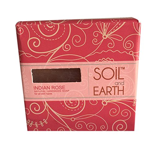 SOIL AND EARTH NATURAL HANDMADE SOAP - INDIAN ROSE (Pack of 4)