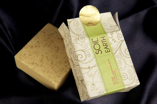 SOIL AND EARTH NATURAL HANDMADE SOAP- OLIVE COLD-PRESSED