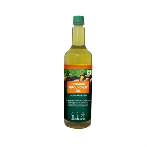 Organic Edible Groundnut Oil 1 L - by Down to Earth