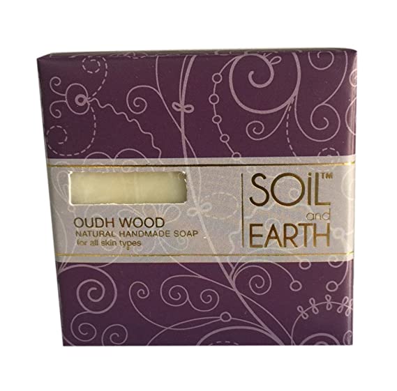 SOIL AND EARTH NATURAL HANDMADE SOAP - OUDH WOOD (Pack of 4)