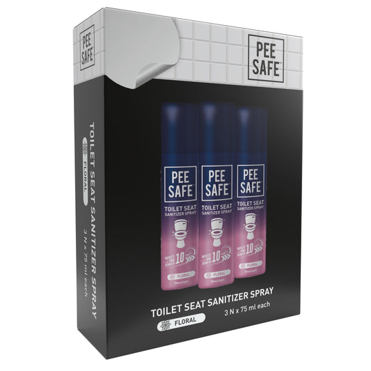 Pee Safe - Toilet Seat Sanitizer Spray 75 ML Floral (Pack of 3)