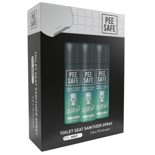 Pee Safe - Toilet Seat Sanitizer Spray 75 ML Mint (Pack of 3)