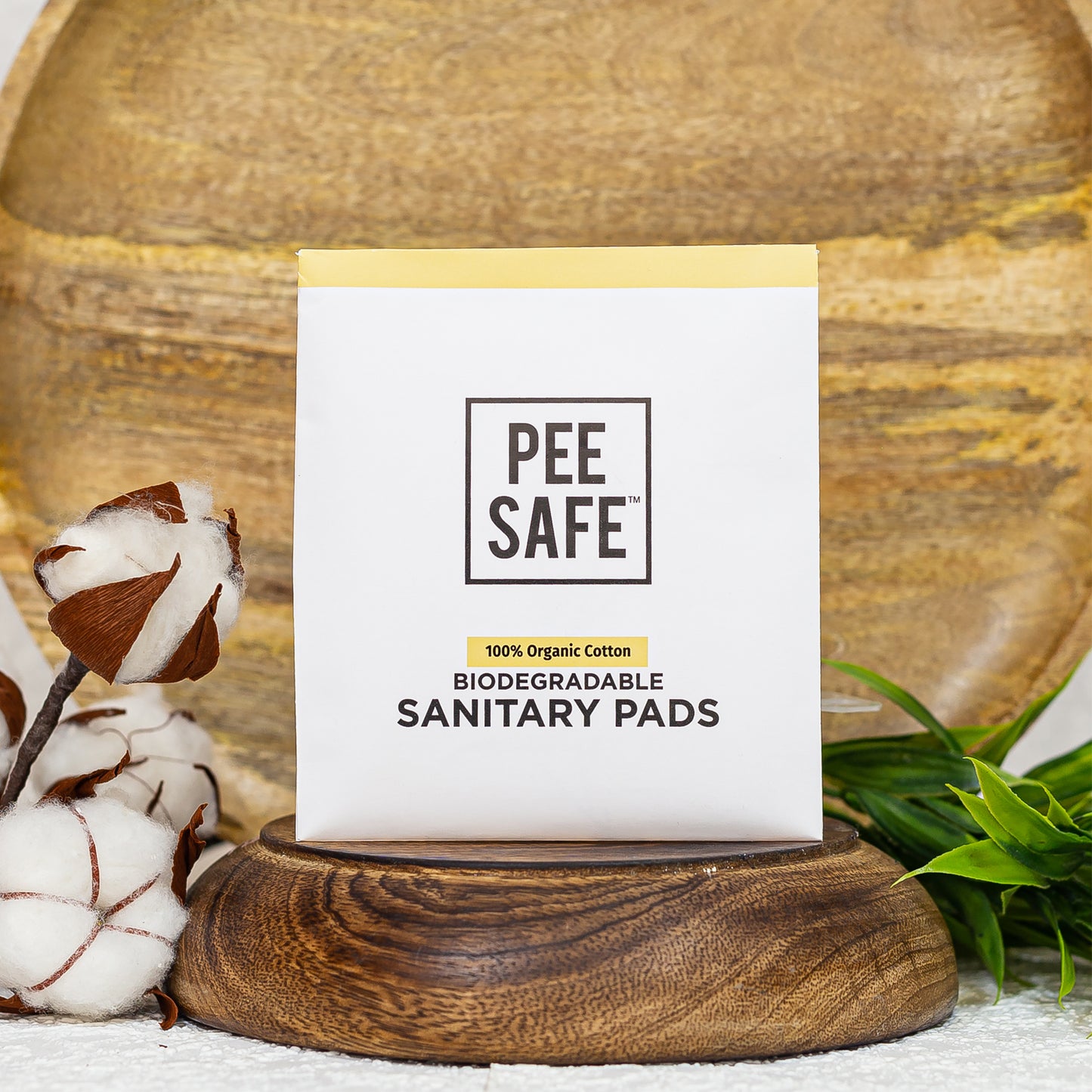 Pee Safe 100% Organic Cotton, Biodegradable Sanitary Pads - Regular (Pack of 10)