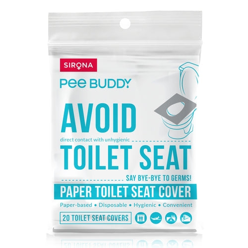 PeeBuddy Flushable Toilet Seat Cover - 20 Toilet Sheets , to Avoid Direct Contact with Unhygienic Toilet Seats