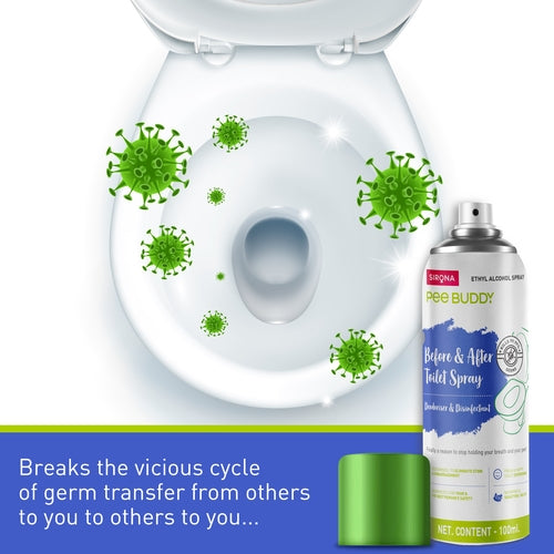 PeeBuddy Toilet Seat Deodorizer and Disinfectant Spray - 100ml
