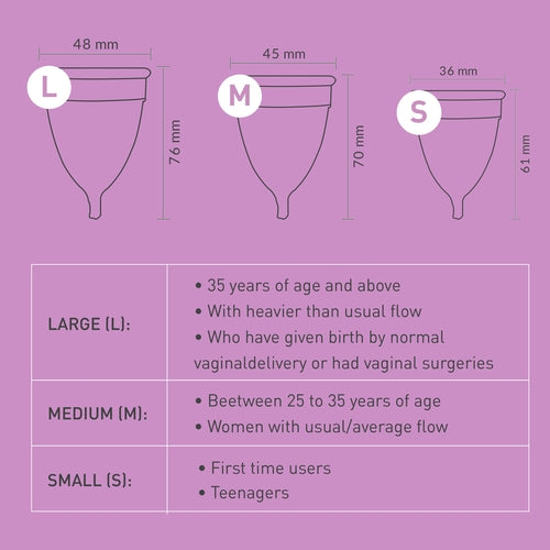 Sirona Reusable Menstrual Cup for Women - Large Size, Ultra Soft, Odour and Rash Free, No Leakage, Protection for Up to 10-12 Hours, FDA Approved
