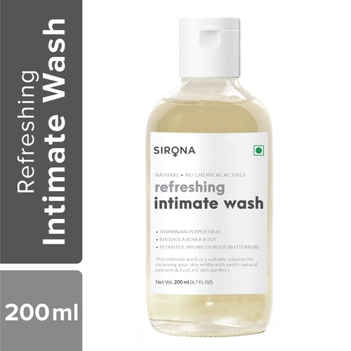 Sirona Natural pH balanced Intimate Wash - 200ml, with 5 Magical Herbs & No Chemical Actives