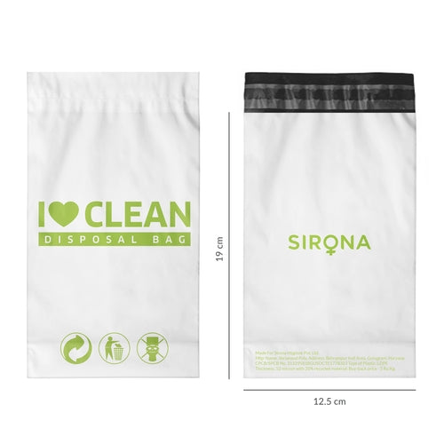 Sirona Sanitary and Diaper Disposal Bags- 75 Bags, for Discreet Disposal of Baby Diaper, Tampons, Sanitary Pads