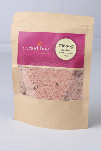 Tarang Bath Salt Rose & Peppermint by Period Hub