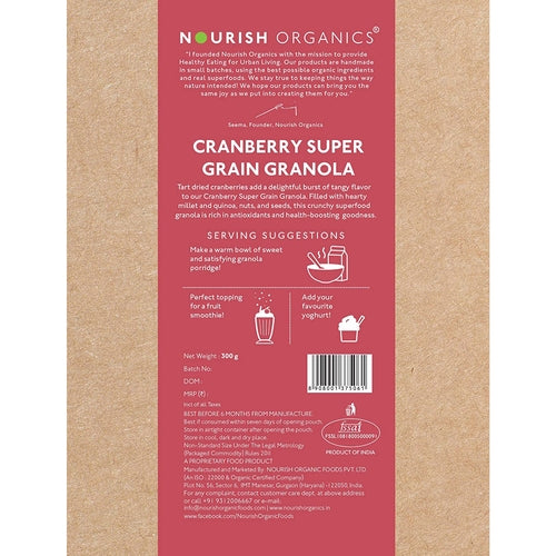 Nourish Organics Cranberry Super Grain Granola