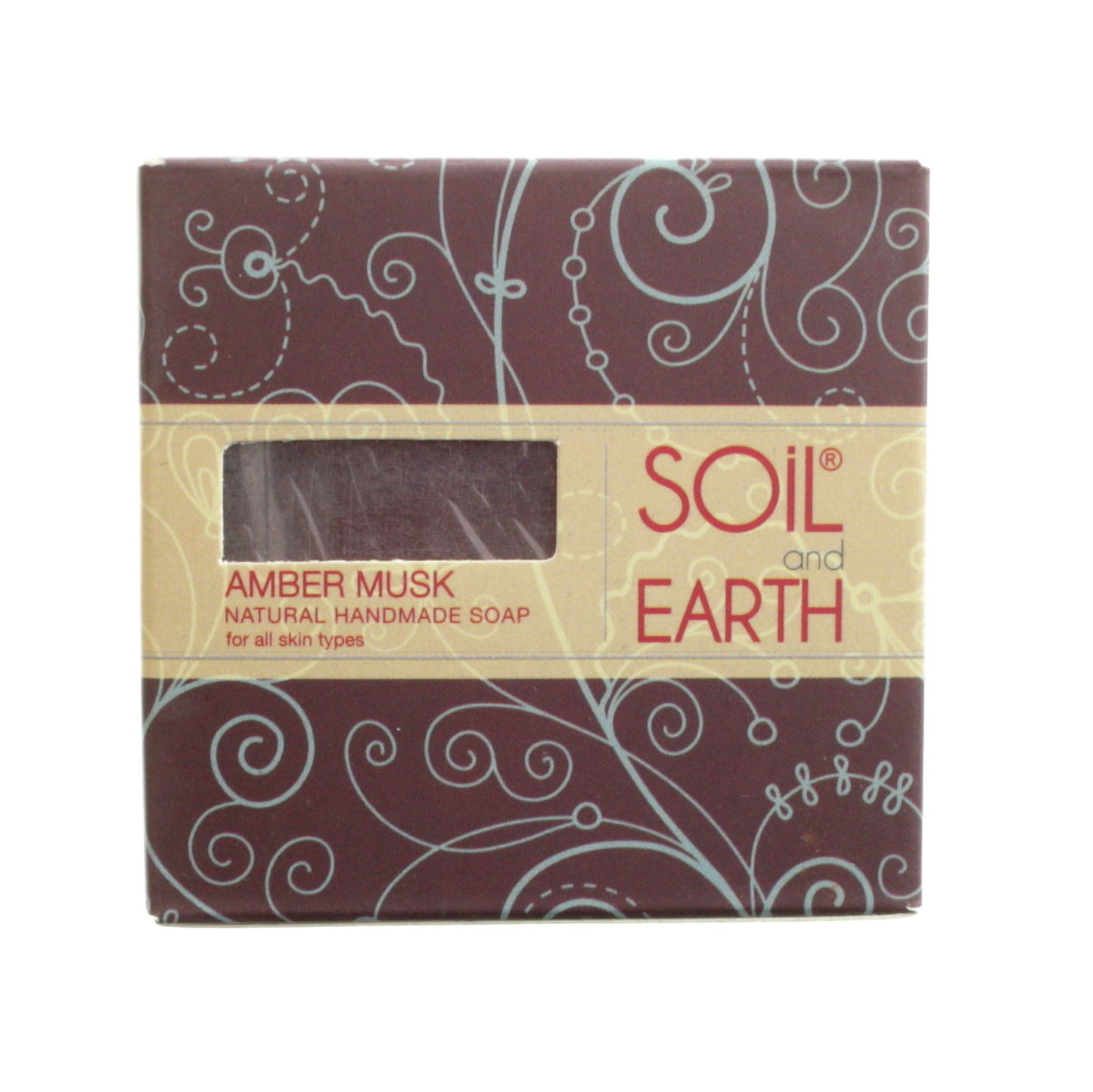 SOIL AND EARTH NATURAL HANDMADE SOAP- AMBER MUSK (Pack of 4)